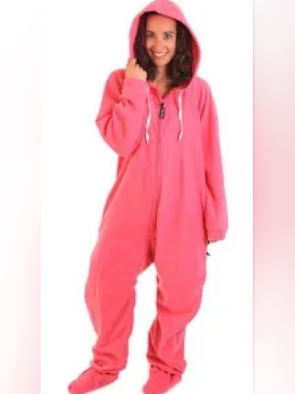 Forever Lazy Orange unisex oversized footed comfortable onesie for adults